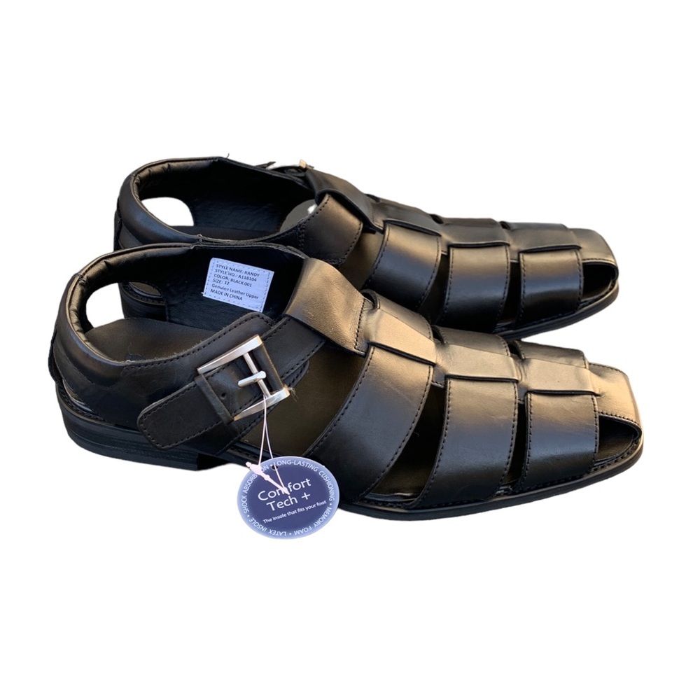 La Milano Men’s Randy Sandals, genuine leather upper.  Comfort Tech+ Size 13